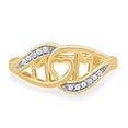 thumbnail image 2 of AFFY 0.01CT Natural White Diamond "MOM" Ring in 14K Yellow Gold over Sterling Silver-4.5, 2 of 8