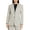White, variant on womens Oversized Straight Linen-Blend Blazer, 2, White