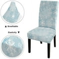 thumbnail image 5 of Dining Chair Covers Set of 4 Stretch Spandex Removable Washable Snowflake Kitchen Chair Protector Slipcovers for Living Room,Ceremony,Restaurant,Party, 5 of 6
