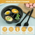 thumbnail image 4 of Egg Bites Molds with 4 Compartment Non-Stick Egg Poacher Insert with 2 Oil Brush Multifunctional Poached Egg Maker Portable Egg Steamer Egg Cooker for Rice Meat Dumplings Soup Noodles 6.69×2.67in, 4 of 11
