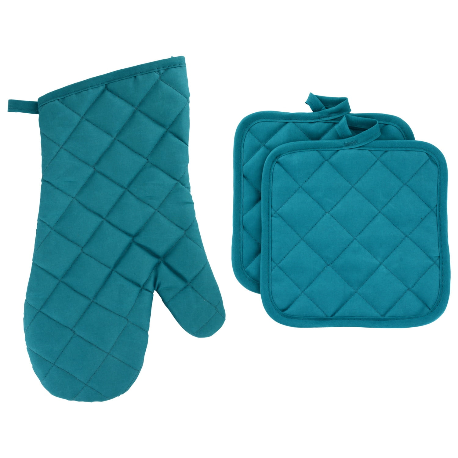 Oven Mitts For Kitchen Oven Gloves & Pot holders Teal 3 pack