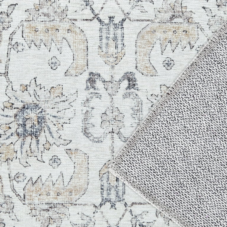 JINCHAN Area Rug Persian Rug Vintage Rug Indoor Distressed Carpet Gray –  Jinchan Curtains SP