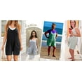 thumbnail image 6 of Fantaslook Jumpsuits for Women Casual Summer Rompers Sleeveless Loose Spaghetti Strap Shorts Overalls Jumpers with Pockets, 6 of 8