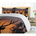 thumbnail image 5 of Ambesonne Antlers Duvet Cover Sets, Island New Zealand, 2-Queen, Seal Brown Marigold, 5 of 7