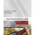 thumbnail image 6 of 4th of July RV Awning Sun Shade Screen 9'X15.3' Patriotic Eagle USA Flag Mesh Sunscreen Red White and Blue Wood Awning Shade Screen with Zipper UV Blocker Completed Kits for RV Motorhome Camper, 6 of 7