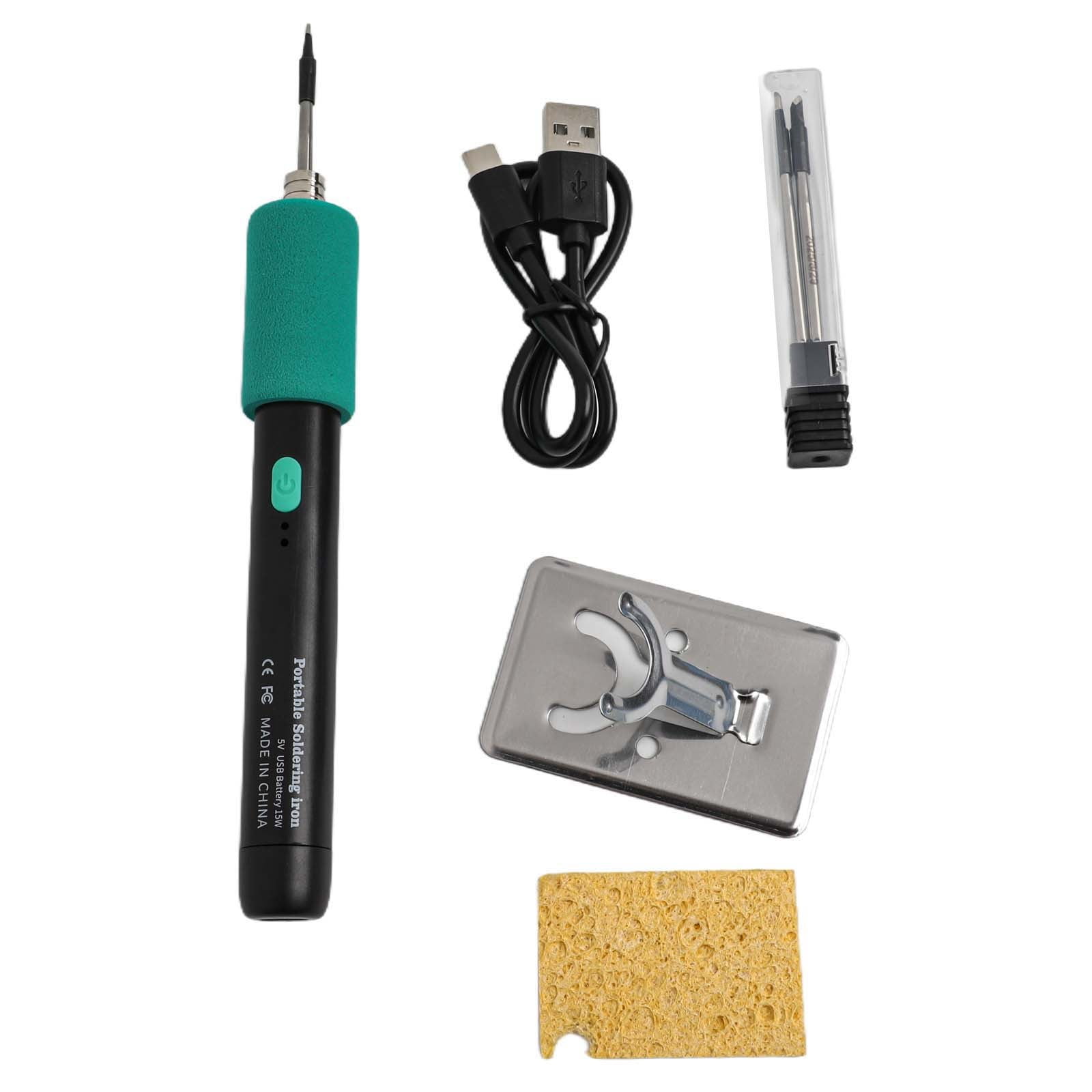 Cordless Soldering Iron Kit Heats in 8 Seconds USB-C Charging & 3 Tips
