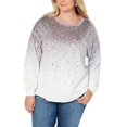 thumbnail image 4 of I.N.C Womens Dip-Dye Sweatshirt, Grey, Plus Size, 3X, 4 of 5