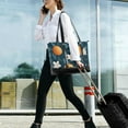thumbnail image 5 of FORMRS Canvas Laptop Tote Bag for Women with 15.6" Computer Compartments Shoulder Handbag, Oranges Pattern, 5 of 7