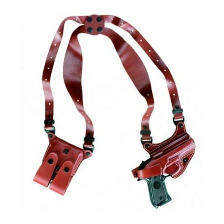 Lined Shoulder Holster - Gould and Goodrich 804-G20 Gold Line Shoulder Holster, Chestnut Brown