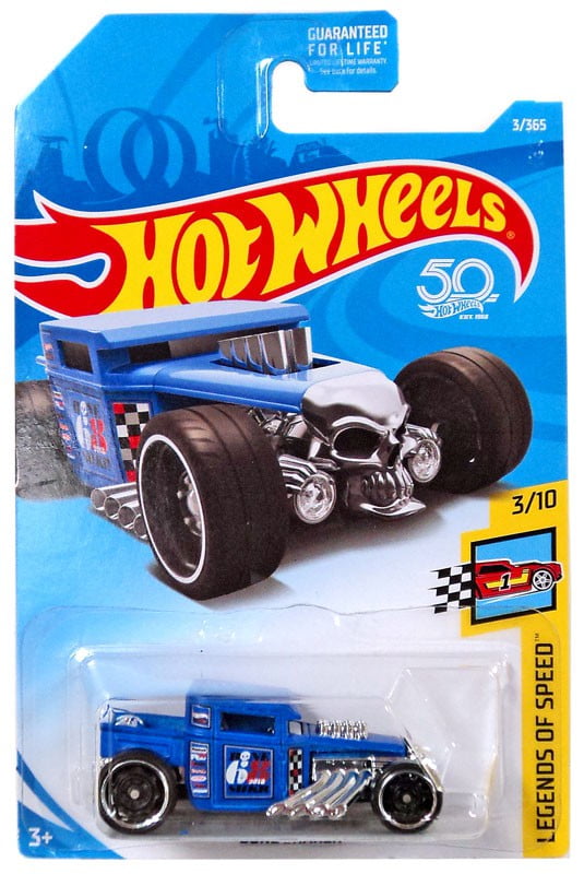 Hot Wheels Bone Shaker Legends Of Speed #3/10 Red Die-Cast 1:64 Scale Boys Rare 