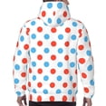 thumbnail image 7 of Naloa Red Blue Polka Dots Men's Casual Hooded Collar Drawstring Hoodies Pullover Sweatshirts Casual Long Sleeve Shirts-4X-Large, 7 of 7