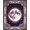 Purple Black Beige, Pattern 4, variant on ODIKA Round Boho Gothic Vintage Border Distressed Astrology Scroll for Entryway, Kitchen, Mudroom, Stain Resistant Flatwoven