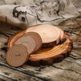 thumbnail image 5 of Wood Slices Natural Round Wood Slices Unfinished Wooden Slabs for Crafts, Eco-Friendly Sustainable for DIY Art Painting, Rustic Wall Decor Craft Projects Home Event Displays(Khaki,1.5“), 5 of 9