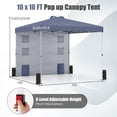 thumbnail image 2 of Costway Pop up Canopy Tent with Sidewall, 6 Pockets, Instant Setup Commercial Gazebo Gray, 2 of 10