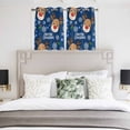 thumbnail image 3 of Christmas Navy Kitchen Curtains Window Panels, Xmas Cute Elk Winter Leaves Cartoon Snowflake Insulated Window Treatment Curtain, Grommet Curtains for Bedroom/Living Room/Bathroom, 2 Piece 42"Wx54"L, 3 of 8
