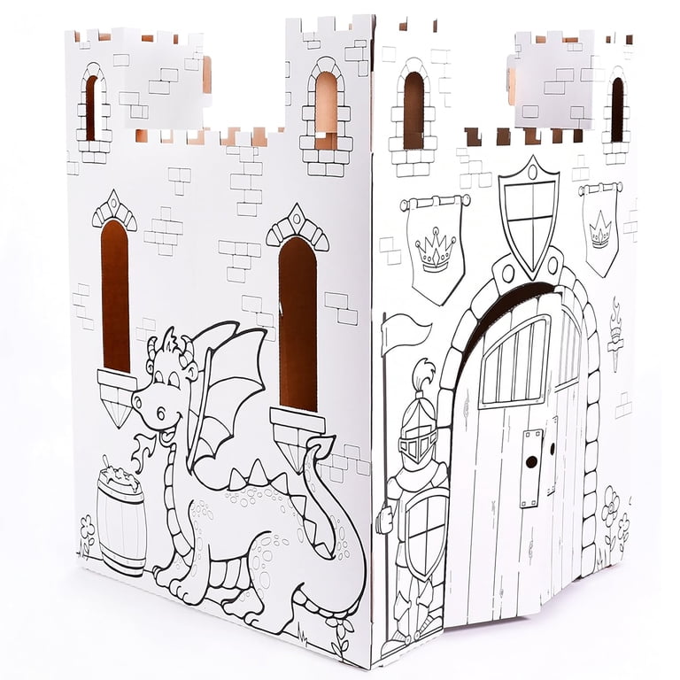 Coloring Castle Cardboard Playhouse photo 1