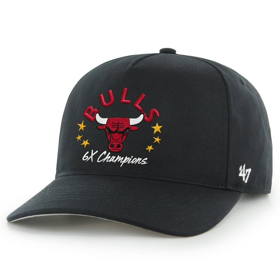 Men's '47 Black Chicago Bulls Champs Global Star Hitch Adjustable Hat