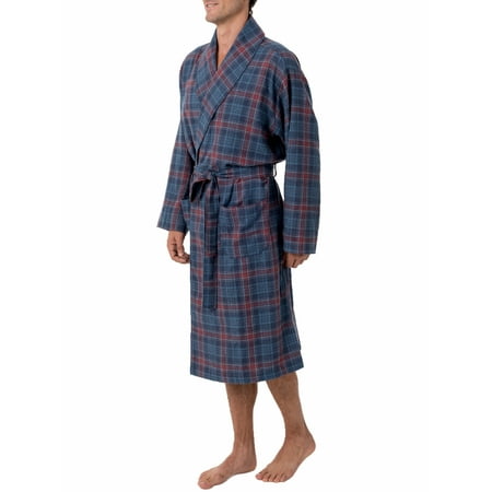 - Fruit of the Loom Men's Flannel Shawl Collar Robe