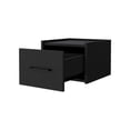 thumbnail image 4 of Fm Furniture Elfrida Wall-Mounted Nightstand, Sleek Single-Drawer Design, Black, 4 of 7