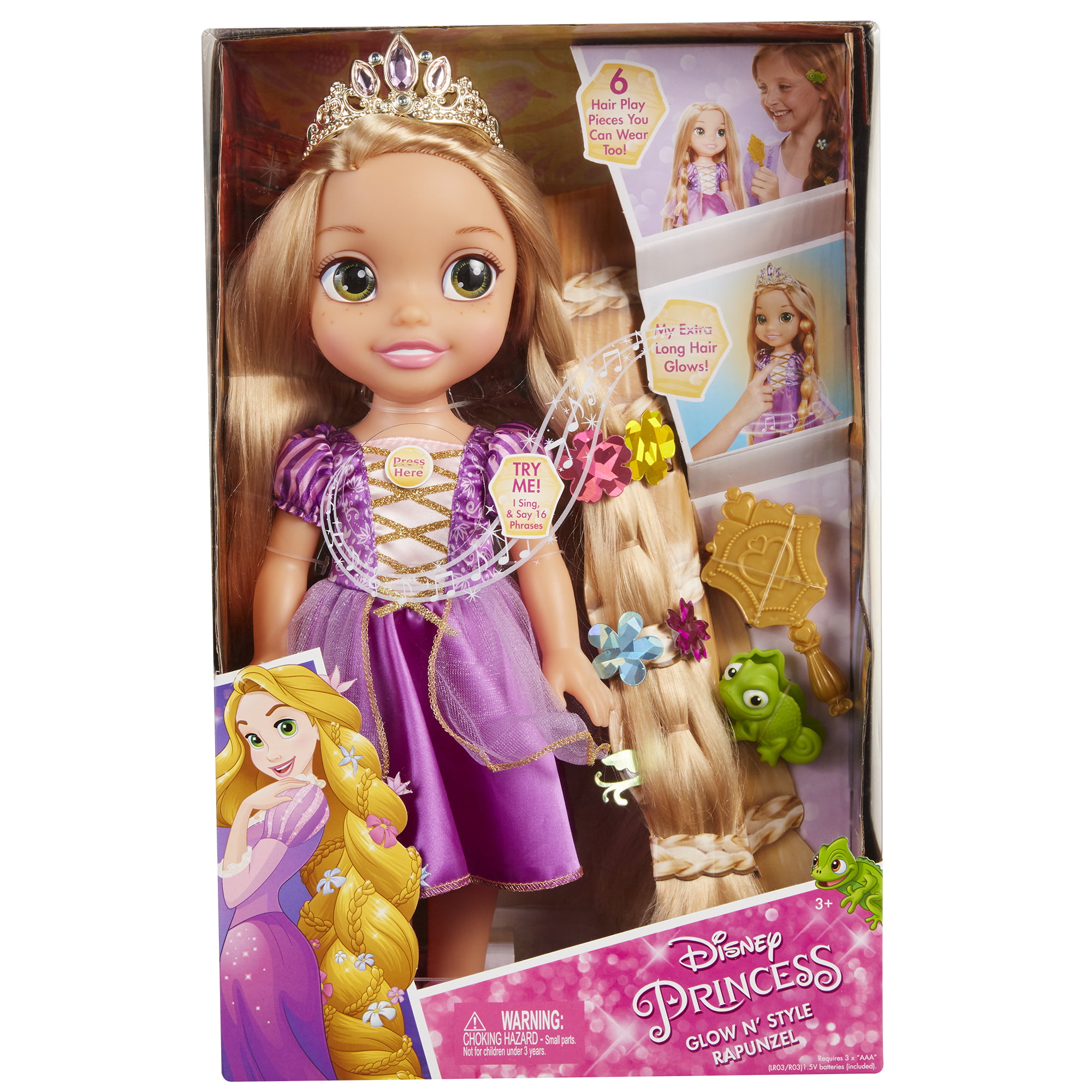 Disney princess bambola Rapunzel glow large 