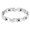 Silver, variant on Stainless Steel Fish Rhinestone Jet Size 7 Polished Design Ring Silver R117