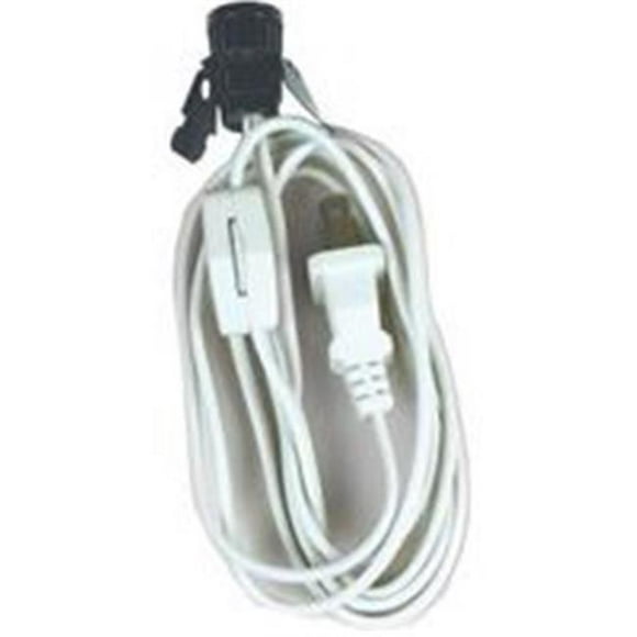 Cord Lamp Sock/Swtch 6Ft White 60138