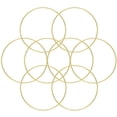 thumbnail image 1 of 8 Pcs Anneaux Attrape-Rêves Cerceaux en Métal Anneau Macramé pour Artisanat, Fournitures Macramé et Attrape-Rêves, Or, 1 of 7