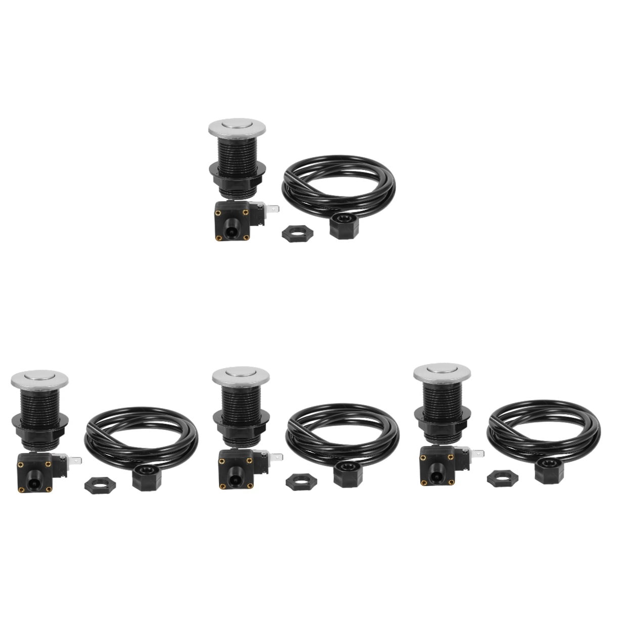 SWETRACE 4 Sets eelf Waste Disposal Replacement Air Switch for Home Improvement Appliance Kitchen Bathrooms