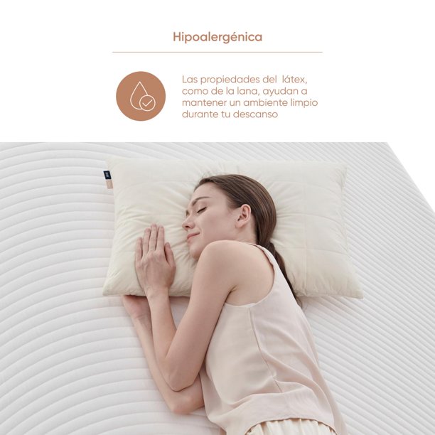 Almohada Luuna Origins Latex, Hipoalergénica de Origen Natural
