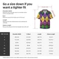 thumbnail image 5 of Yiaed Mardi Gras4 Print Mens Casual Wrinkle Free Shirts Short Sleeve Button Down Summer Stretch Dress Shirt-XX-Large, 5 of 5