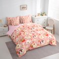 thumbnail image 3 of Manfei Cartoon Guinea Pig Bedding Sets Twin Size,Pet Animal Comforter Sets with Sheets,Strawberry Flower Daisy Bed in a Bag Twin Size For Girl,Ultra Soft Room Decorative Reversible,7-Piece, 3 of 7