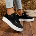 thumbnail image 3 of Womens White Tennis Shoes Leather Athletic Workout Gym Low Top Sneakers Fashion Lace up Casual Running Walking Shoes, 3 of 8