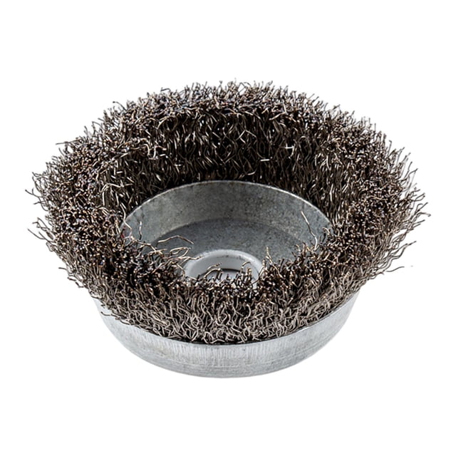 DOLITY Meuleuse d'Angle Roue à Fil Tasse Brosse Polissage Perceuse Brosse à Fil Grossièrement Froncée pour Fil en Acier Inoxydable