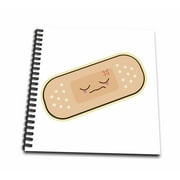 3dRose Cute Kawaii Boo Boo Bandaid Bandage Cartoon - Mini Notepad, 4 by 4-inch