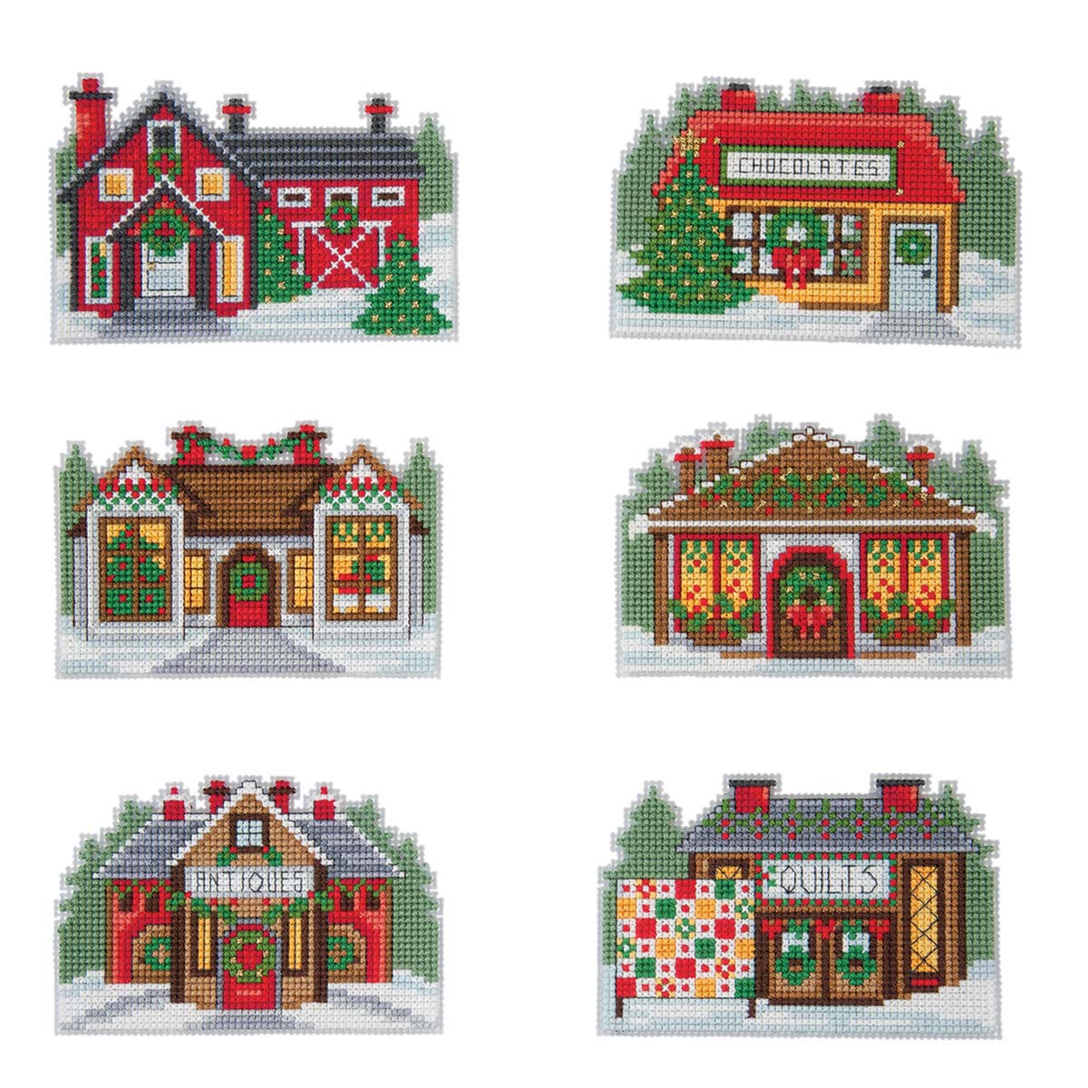 Herrschners® Village Square Ornaments 2 Counted CrossStitch Kit
