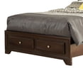 thumbnail image 4 of Leatherette Sleigh California King Bed with Horizontal Channels, Brown- Saltoro Sherpi, 4 of 5