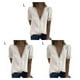 thumbnail image 3 of Camiseta de gasa Minnieouse para mujer manga corta cuello en V informal elegante, 3 of 6