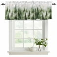 thumbnail image 2 of Green Mist Forest Valances for Windows, Foggy Mountain Tree Nature Landscape Light Filtering Kitchen Curtains, Rod Pocket Window Valance Curtains for Living Room Bedroom, 54" W x 18" L, 2 Panels, 2 of 9