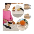thumbnail image 3 of Tabla de cortar transparente para cocina, tabla de cortar acrílica antiadherente con borde para cortar frutas y verduras, 3 of 5