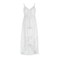 thumbnail image 6 of Frostluinai Savings Clearance Womens Boho Dresses Lace V-Neck Sleeveless White Wedding Guest Bridesmaid Dresses Hollow Out Beach Swing Maxi Dress Casual Summer Sundresses, 6 of 9