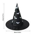 thumbnail image 5 of PRETXORVE Halloween Black Witch Hat Witch Cap with Hook for Wearing can Also be Used for Halloween Yard Hanging Decoration, 5 of 5