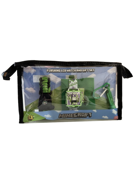 Minecraft Digital Flashing LCD Watch and Gift Set