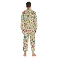 thumbnail image 4 of FORMRS Onesies Pajama for Adults Unisex Hoodie Winter Jumpsuit One Piece Sleepwear, Sizes S-2XL, Beige Cartoon Animals, 4 of 7