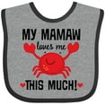 thumbnail image 3 of Inktastic Mamaw Loves Me Grandson Boys or Girls Baby Bib, 3 of 4