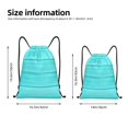 thumbnail image 2 of Xecao Turquoise Wooden Pattern Sports Drawstring Backpack - String Swim Gym Bag with Wet Proof Pocket for Women&Men-Medium, 2 of 6