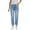 Sky Blue, variant on TSADFHJI Corduroy Skirt for Girls Women Stretchy High Waisted Straight Leg Ripped Boyfriend Jeans Frayed Ankle Denim Pants M Sky Blue
