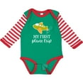 thumbnail image 3 of Inktastic My First Plane Trip Airplane Travel Boys or Girls Long Sleeve Baby Bodysuit, 3 of 5