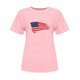 thumbnail image 4 of Camisetas de Manga Corta para las Mujeres Día de la Independencia Impresión Básica Camiseta de Verano, Cuello Redondo Casual Camiseta Blusa, 4 of 4