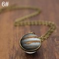 thumbnail image 2 of Glass Ball Necklace Double-side Simple Universe Necklace Planet Pendant Necklace, 2 of 10
