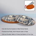 thumbnail image 4 of Skeleton Set of 6 Round Microfiber Leather Coasters, 11x11 cm/4.3x4.3 in, Stylish Drink Coasters for Home and Office, and Easy to Clean, 4 of 6
